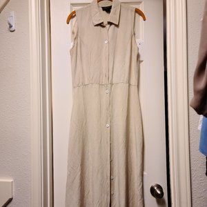 Metropolitan New York , size 6, Floor-length, Sleeveless Linen dress